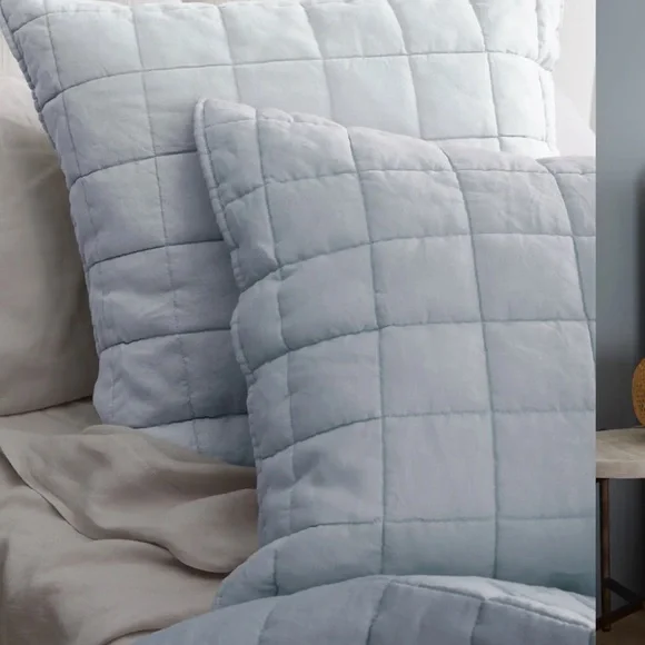 Quince European Linen Quilted Euro Sham - Picture 2 of 4